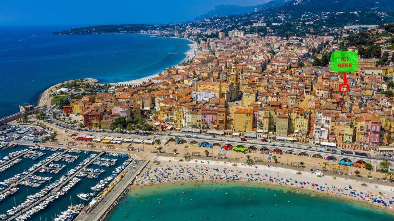 Menton, Centre Historique, Vue Mer Екстериор снимка